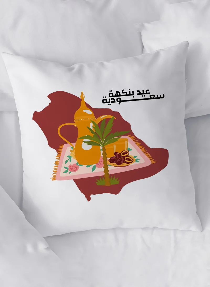 لوحة غطاء وسادة من البوليستر بتصميم عيد بنكهة سعودية